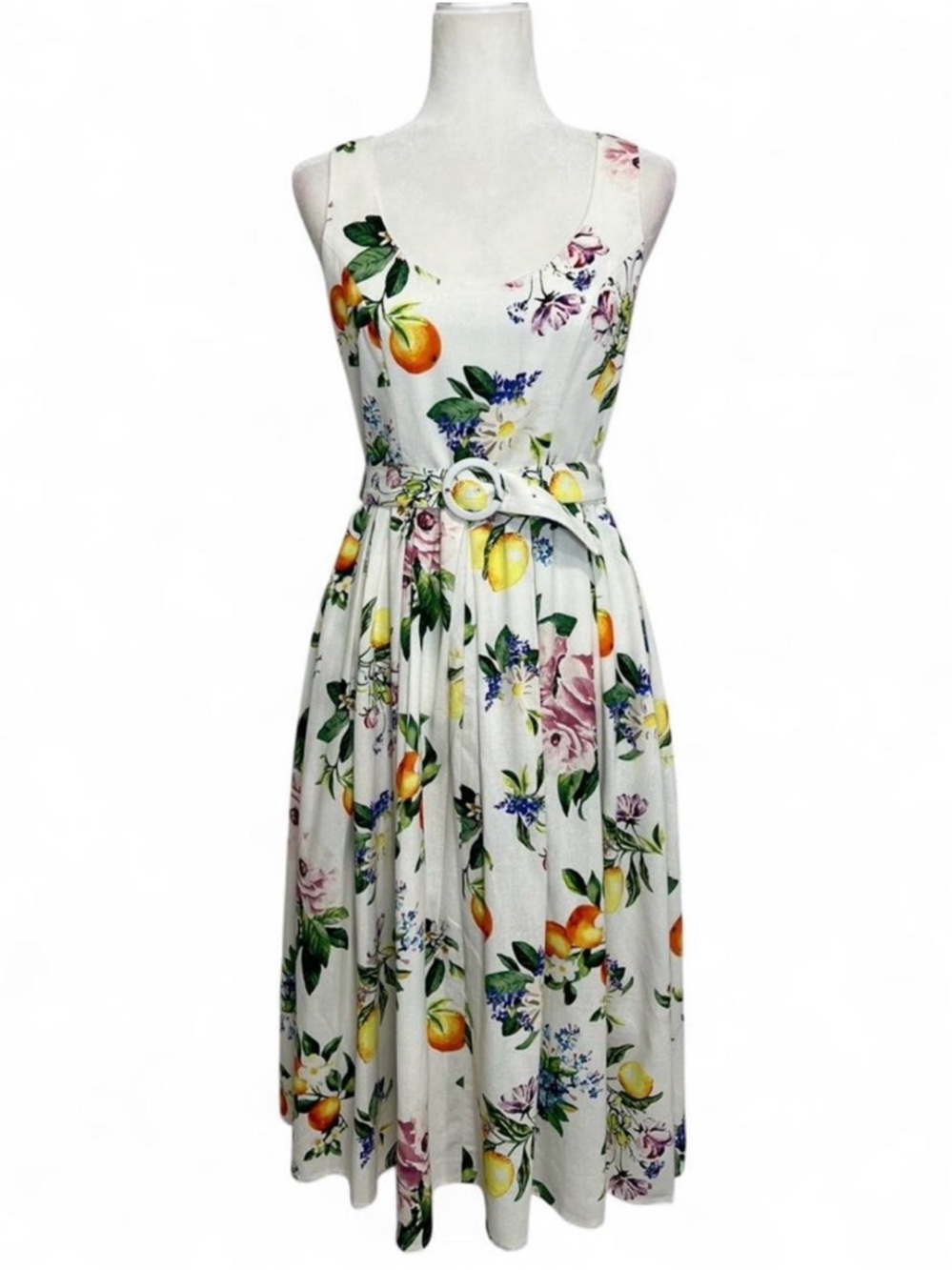 NWT Calypso St. Barth
Garden Floral & Fruits Midi Dress